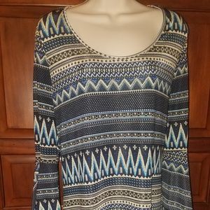 Navy Geometrical Dress size 1X